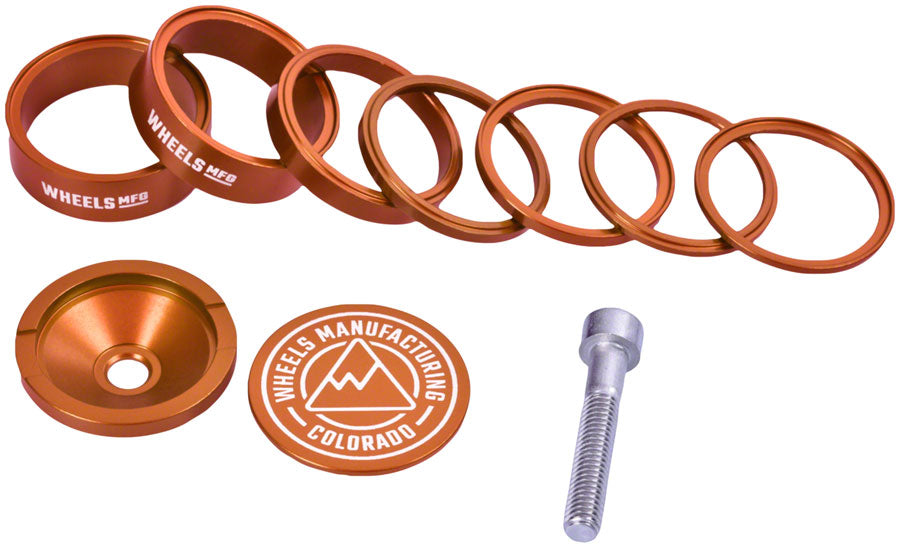 Wheels Manufacturing Pro StackRight Headset Spacer Kit - Orange Buy Cheap 100% Guaranteed