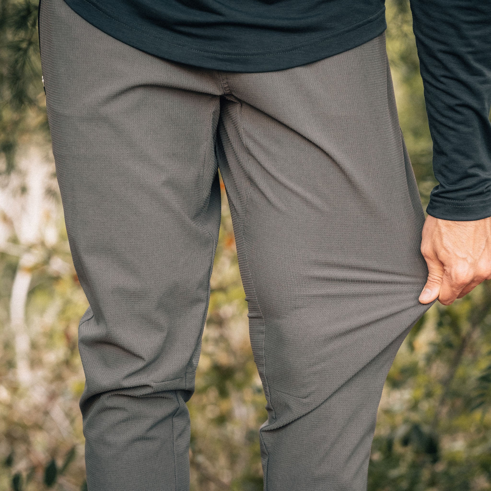 KETL Mtn Vent Lightweight Pants 32 Inseam: Summer Hiking & Travel - Ultra-Breathable, Packable & Stretchy - Grey Men's
