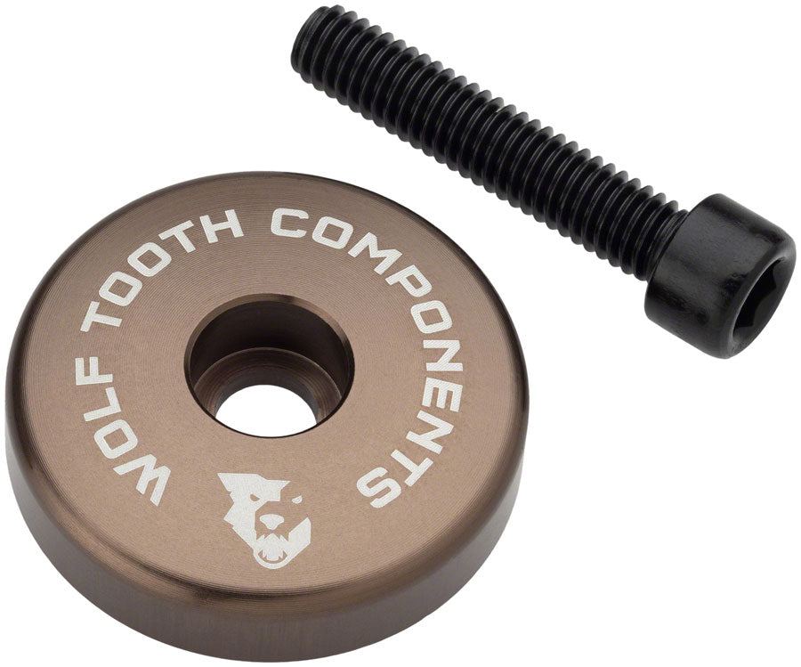 Wolf Tooth Ultralight Stem Cap with Integrated 5mm Spacer - Espresso Perfect Cheap Online