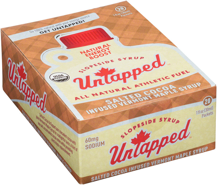 UnTapped Maple Syrup Energy Gel - Salted Cocoa, Box of 20 Outlet 100% Original