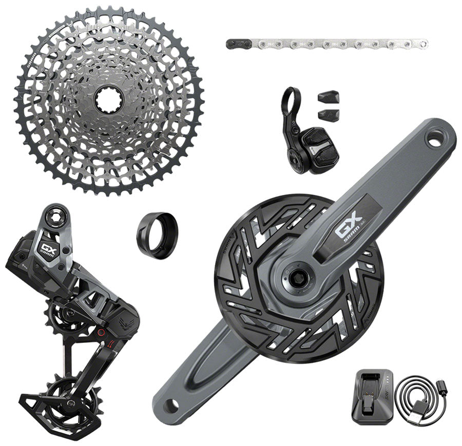 SRAM GX Eagle T-Type Ebike AXS Groupset - 160mm ISIS Crank Arms for Bosch, 36T Ring/Clip-On Guard, Derailleur, Shifter, Free Shipping With Mastercard