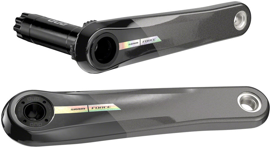 SRAM Force Crank Arm Assembly - 167.5mm, 12-Speed, 8-Bolt Direct Mount, DUB Spindle Interface, Iridescent Gray, D2 Discount Authentic