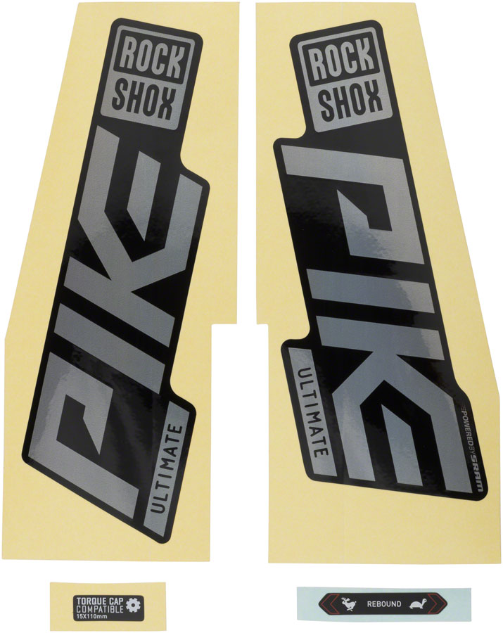 Rockshox Fork Decal Kit - Pike Ultimate, 27.5/29, Gloss Rainbow Foil/High Gloss Black Clearance Recommend