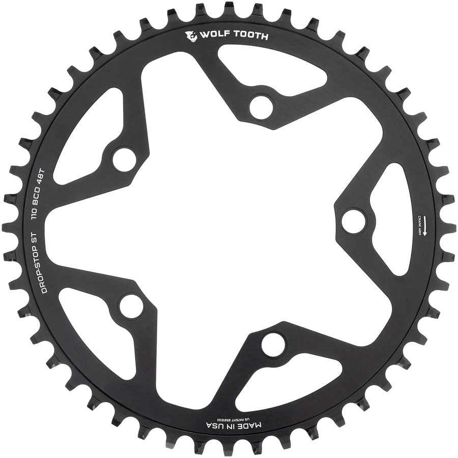 Wolf Tooth 110 BCD Gravel, CX and Road Chainring - 48t, 110 BCD, 5-Bolt, Drop-Stop ST, For Shimano HG+ and KMC 12-Speed Cheap Sale Pay With Visa