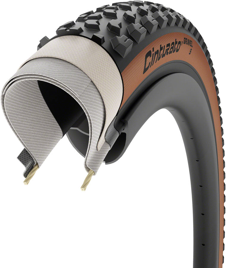 Pirelli Cinturato Gravel S Tire - 700 x 45, Tubeless, Folding, Black/Tan Sale High Quality