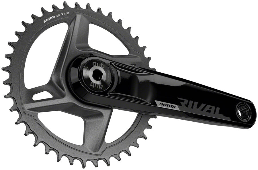 SRAM Rival 1 AXS Wide Crankset - 170mm, 12-Speed, 40t, 8-Bolt Direct Mount, DUB Spindle Interface, Black, D1 Cheap Sale 100% Original