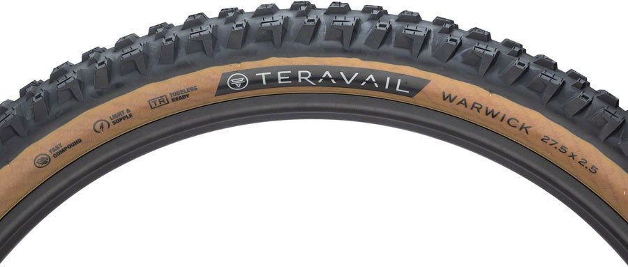 Teravail Warwick Tire - 27.5 x 2.5, Tubeless, Folding, Tan, Light and Supple, Fast Compound Looking For