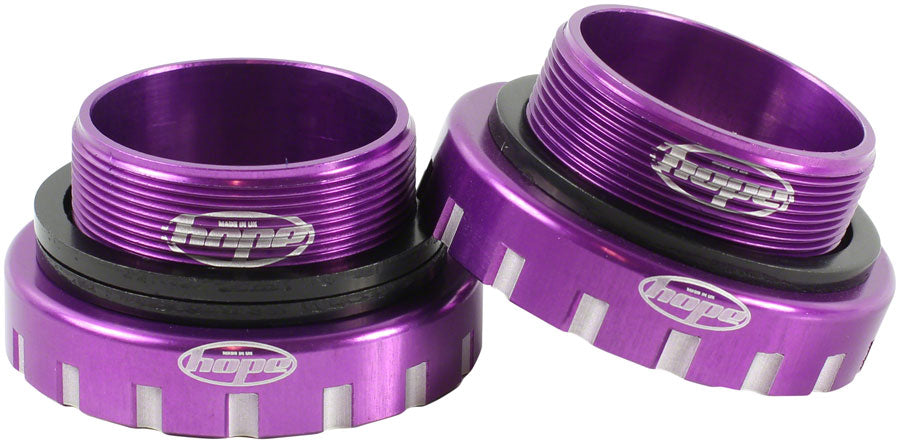 Hope BSA30 Threaded Bottom Bracket - 68/73/83/100/120mm, For 30mm Spindle, Stainless, Purple Looking For Sale Online
