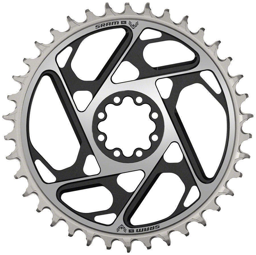 SRAM XX SL Eagle T-Type Direct Mount Chainring - 38t, 12-Speed, 8-Bolt Direct Mount, 3mm Offset, Aluminum, Black/Silver, The Cheapest