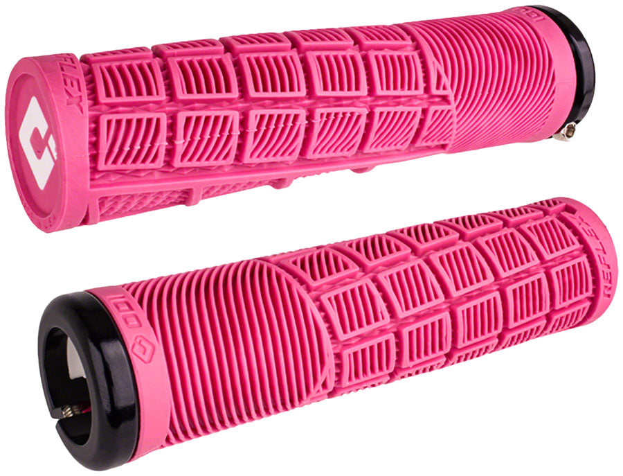 ODI Reflex V2.1 Grips - White/Pink, Lock-On Clearance Official