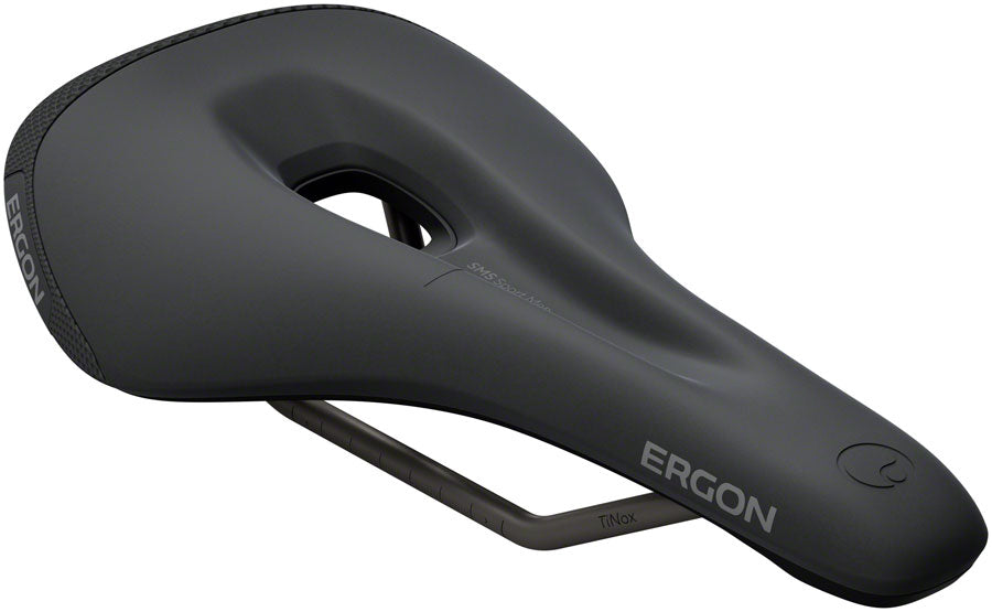 Ergon SMS Sport Saddle - TiNox XP, Black, Men's, Small/Medium