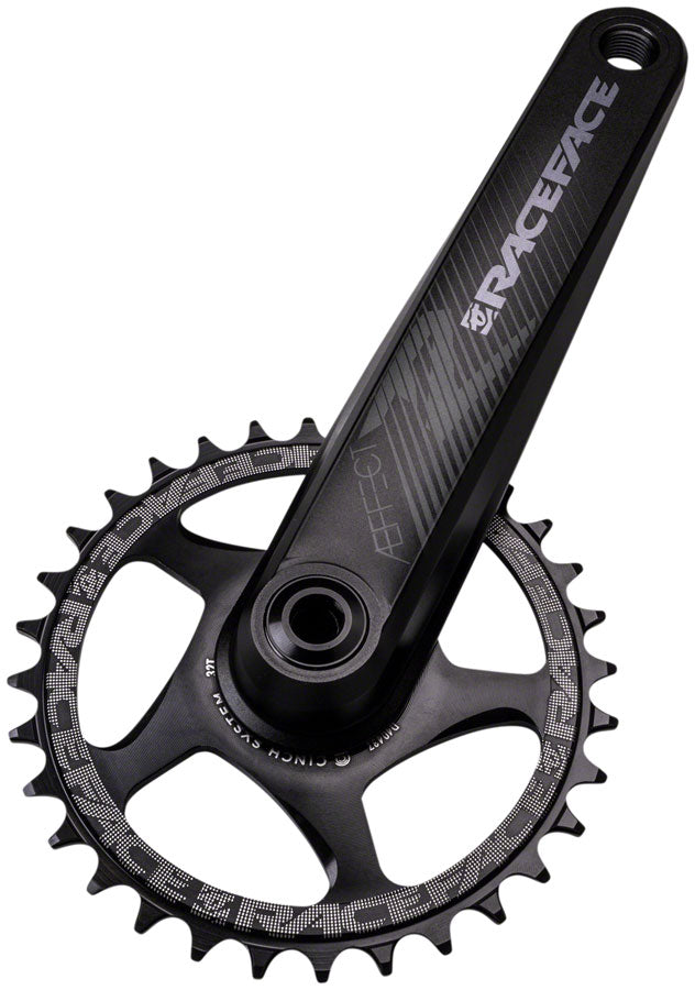 RaceFace Aeffect R Crankset - 165mm, Direct Mount CINCH, RaceFace EXI Spindle Interface, Black Best For Sale