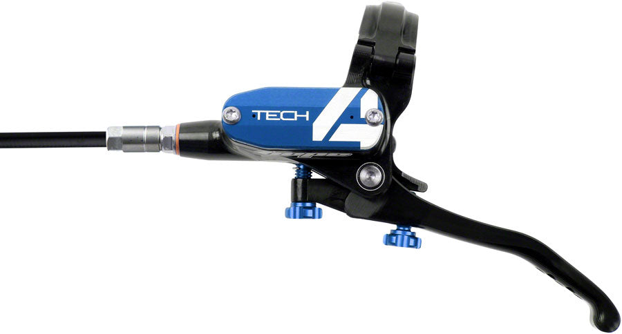 Hope Tech 4 V4 Disc Brake and Lever Set - Front, Hydraulic, Post Mount, Blue Quality Free Shipping Outlet