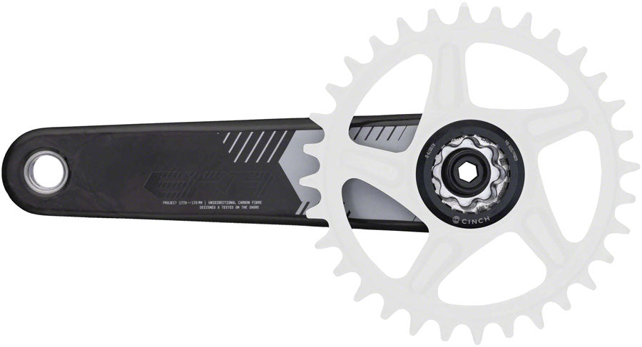 RaceFace Era Crankset - 165mm, Direct Mount, 136mm Spindle with CINCH Interface, Carbon, Black Countdown Package