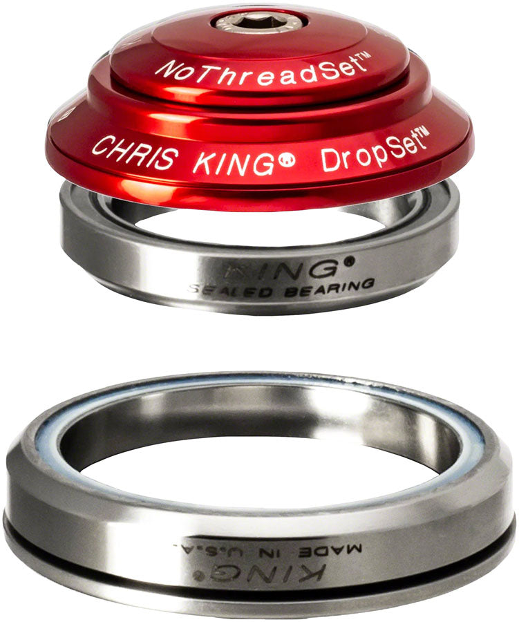 Chris King DropSet 3 Headset - 1-1/8 - 1.5, 41/52mm, 36 Deg, Red Latest Cheap Online