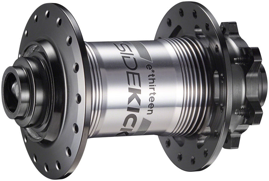 e*thirteen Sidekick Front Hub - 15/20 x 110mm, 6-Bolt Disc, Black/Sterling Silver, 28H Clearance For Cheap