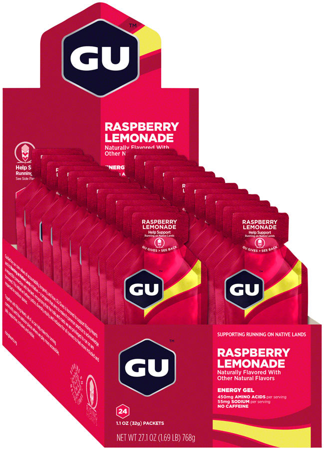 GU Energy Gel - Raspberry Lemonade, Box of 24 Discount Collections