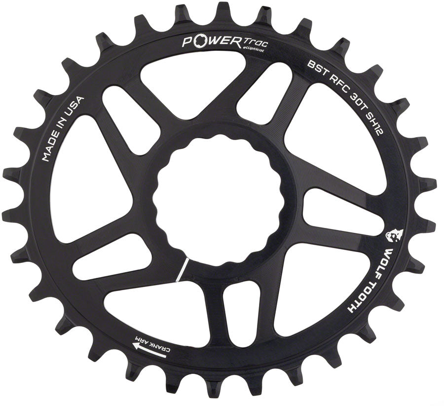 Wolf Tooth Elliptical Direct Mount Chainring - 34t, RaceFace CINCH Boost, Drop-Stop ST for Shimano 12 Speed HG+, Black Countdown Package Online