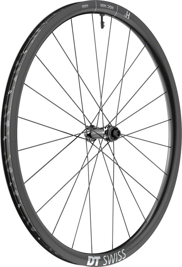 DT Swiss HGC 1400 Spline 30 Front Wheel - 700c, 12 x 110mm, Center-Lock, Black Clearance Amazon