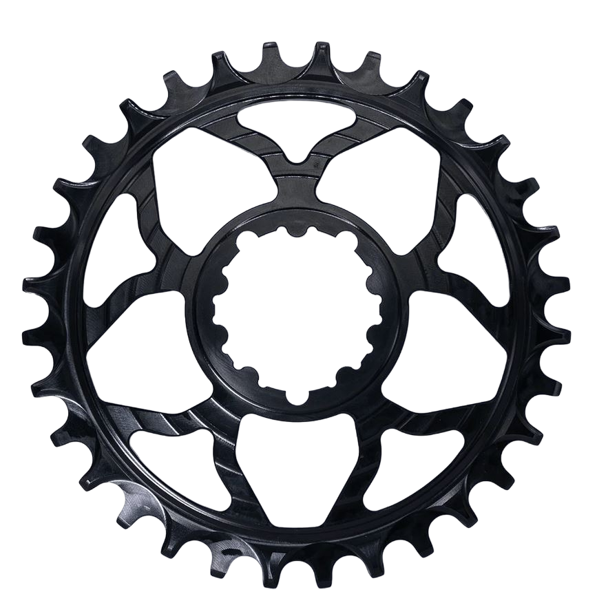 5Dev 7075 Classic Chainring Black, SRAM 3 Bolt, 34 Tooth, 3mm Offset Authentic