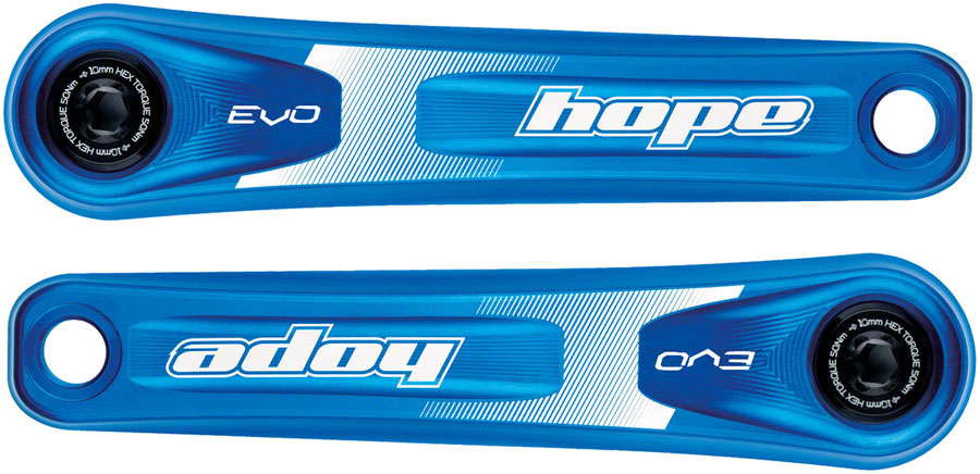 Hope Evo Crankset - 175mm, Direct Mount, 30mm Spindle, For 135/142/141/148mm Rear Spacing, Blue Discount Explore