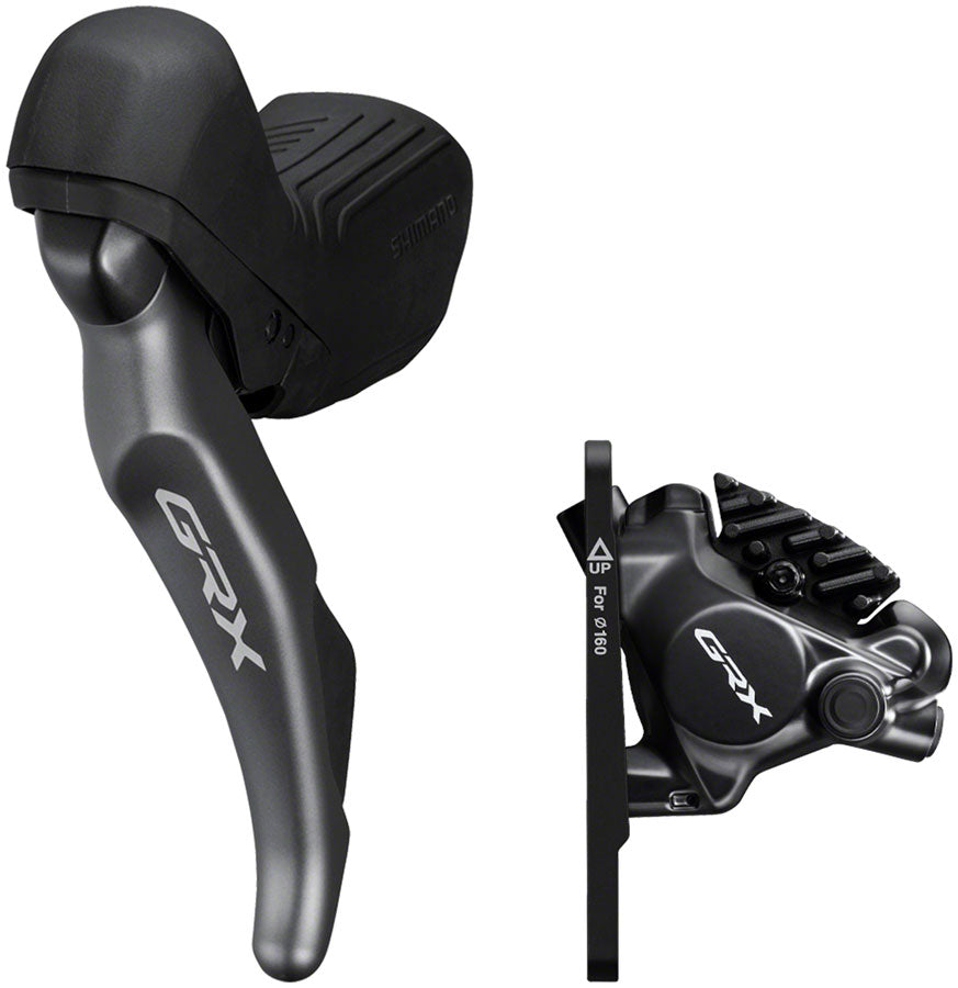 Shimano GRX ST-RX820 Shift/Brake Lever with BR-RX820 Hydraulic Disc Brake Caliper - Left/Front, 2x, Flat Mount Caliper, Geniue Stockist Online