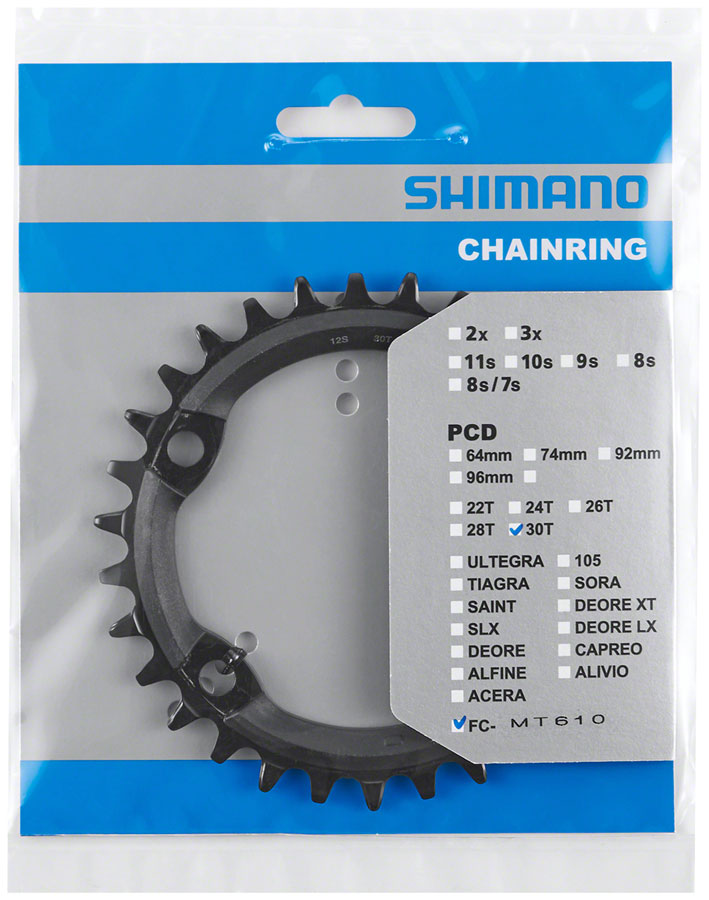 Shimano FC-MT610 Chainring - 30t, 12-Speed, Asymmetric 96 BCD, Black Cheap Sale The Cheapest