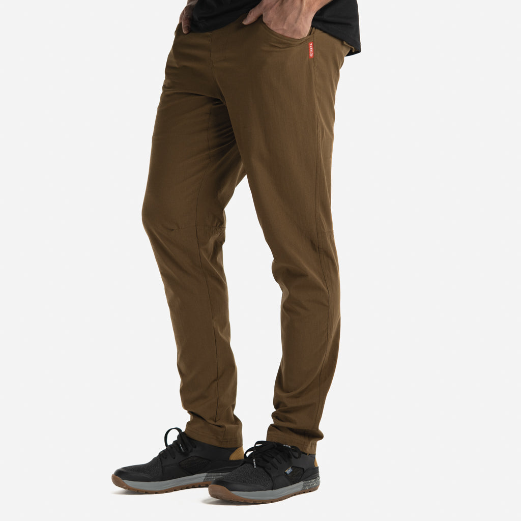 KETL Mtn Vent Lightweight Pants 34 Inseam: Summer Hiking & Travel - Ultra-Breathable, Packable & Stretchy - Brown Men's