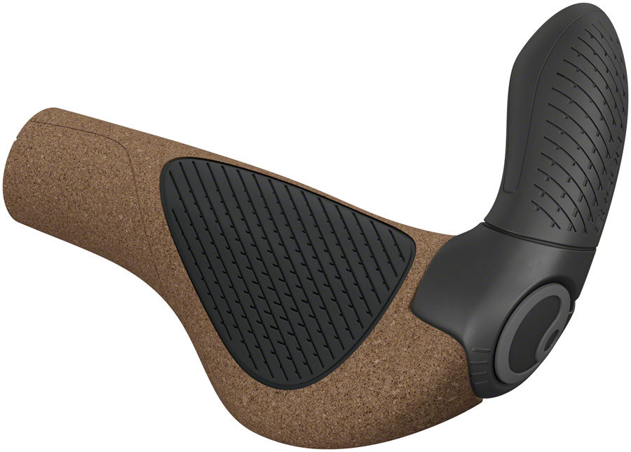 Ergon GP3 Evo BioKork Grips - Lock-On, Large, Black/Tan For Nice For Sale