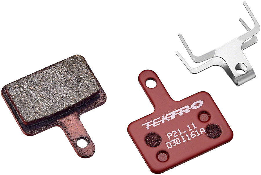 Tektro P21.11 Disc Brake Pads - Resin, 5mm Thickness, For Use With 2- Piston Caliper, Red Clearance Affordable