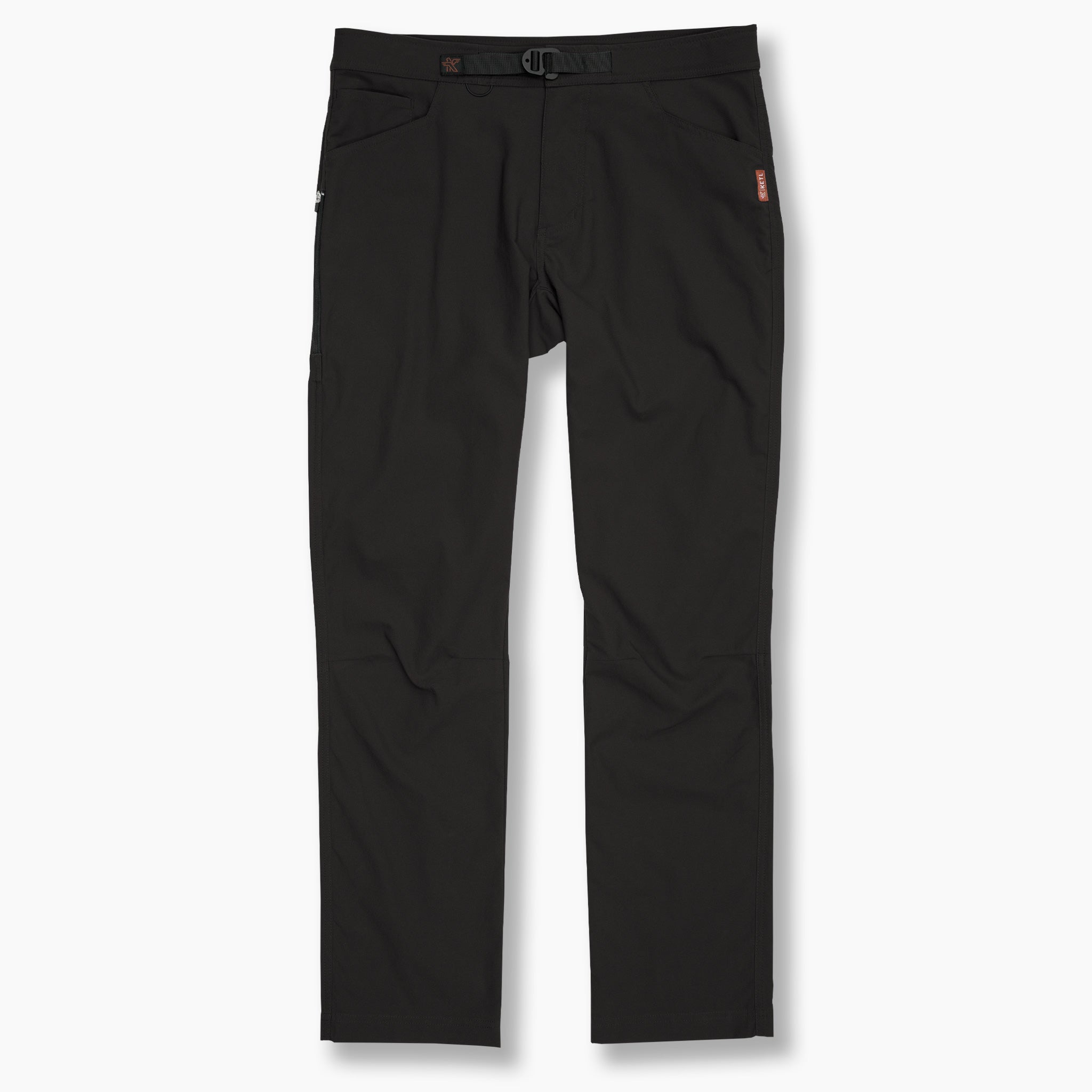 Ketl Mtn Shenanigan Hiking Pants Straight Fit 34 Inseam - Lightweight, Stretchy, Packable, Adventure Travel Men's Pants Black