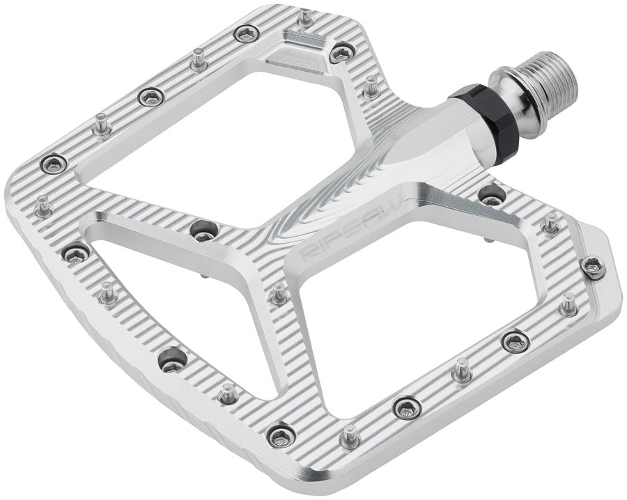 Wolf Tooth Ripsaw Aluminum Pedals - Platform, Aluminum, 9/16, Black, Raw Silver Outlet Visit