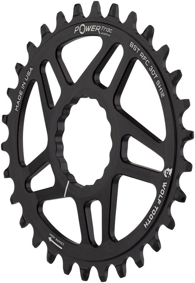 Wolf Tooth Elliptical Direct Mount Chainring - 34t, RaceFace CINCH Boost, Drop-Stop ST for Shimano 12 Speed HG+, Black Countdown Package Online