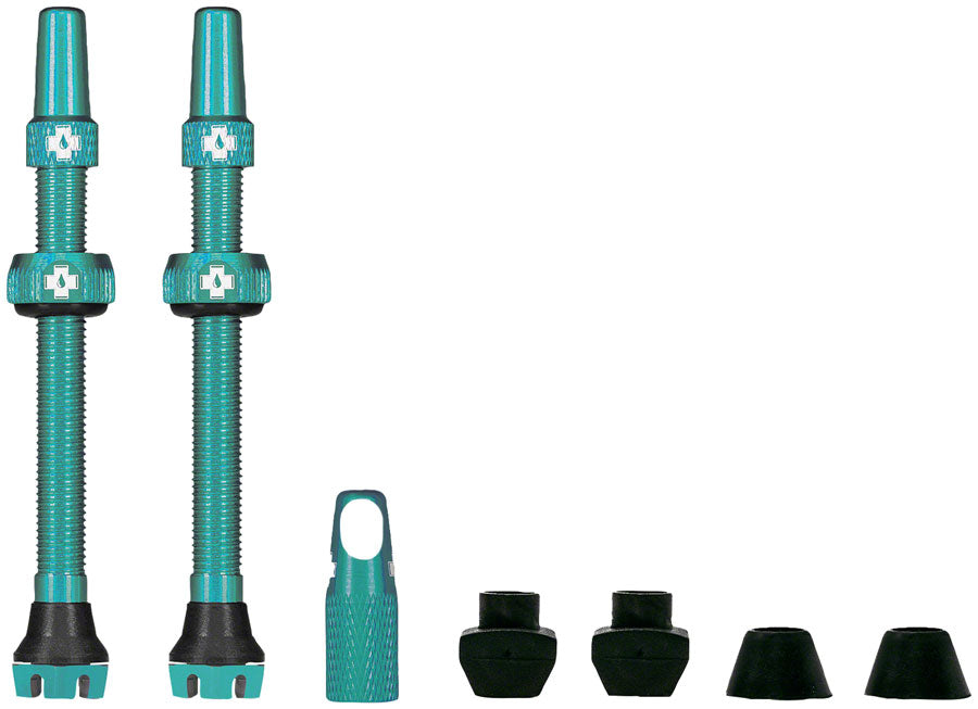 Muc-Off V2 Tubeless Valve Kit - Turquoise, 44mm, Pair Cheap Discount Sale