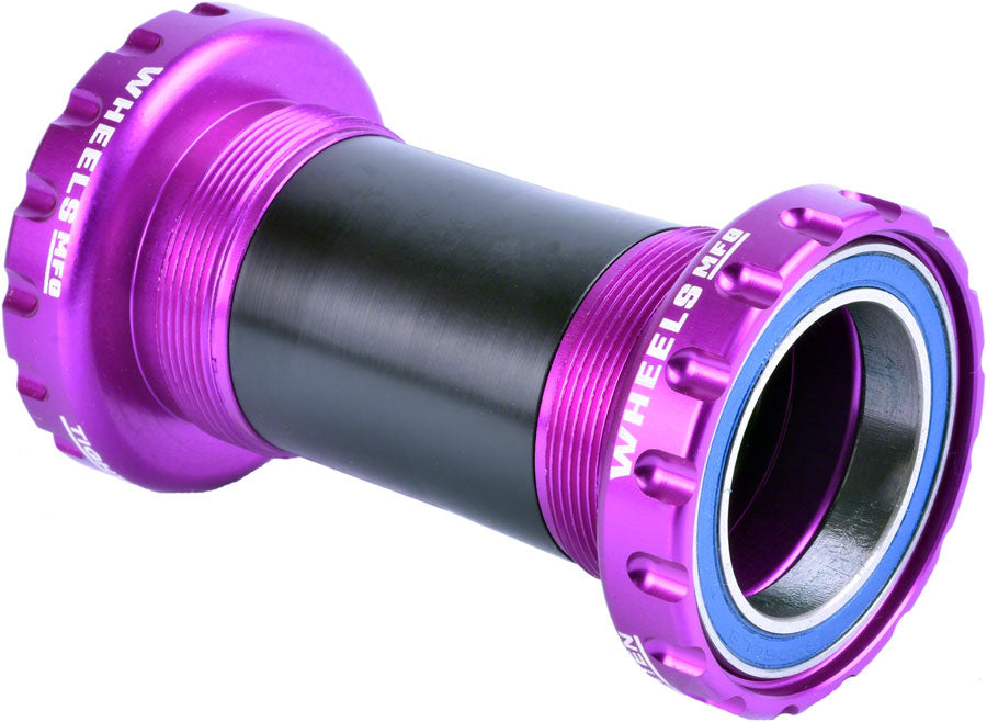 Wheels Manufacturing BSA 30 Bottom Bracket - English (BSA) Frame Interface, ABEC-3 Bearings, For 30mm Spindle, Purple Sale Hot Sale