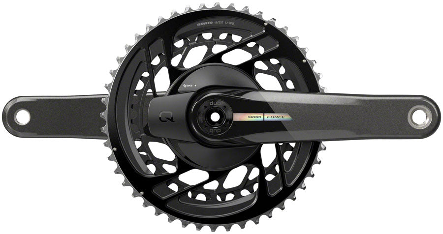 SRAM Force AXS Power Meter Crankset - 165mm, 2x 12-Speed, 46/33t, Direct Mount, DUB Spindle Interface, Iridescent Gray, Footlocker Online
