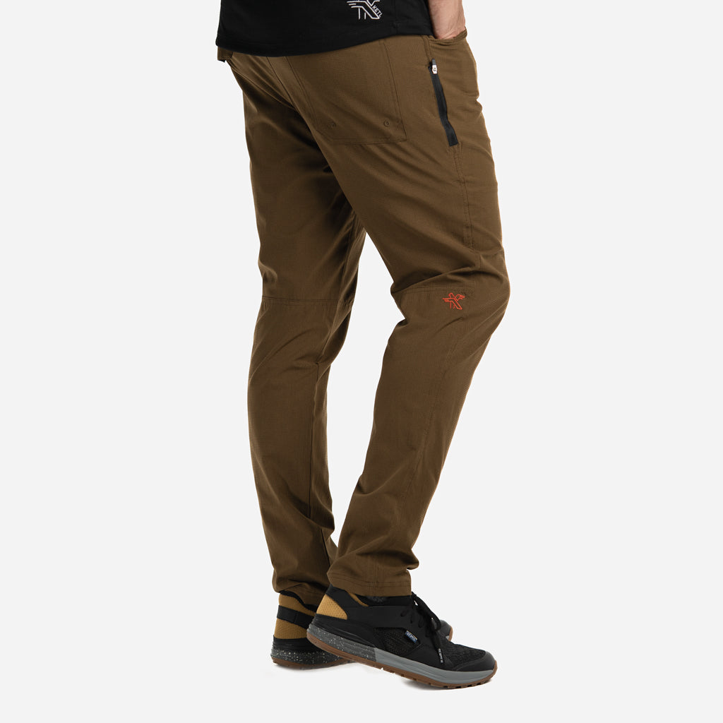 KETL Mtn Vent Lightweight Pants 34 Inseam: Summer Hiking & Travel - Ultra-Breathable, Packable & Stretchy - Brown Men's