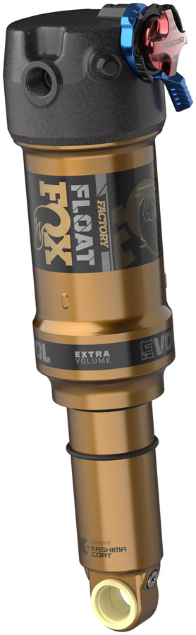 FOX FLOAT Factory Rear Shock - Trunnion Metric, 185 x 52.5 mm, 0.2 Spacer, 2-Position Lever, EVOL LV, Kashima Coat Looking For