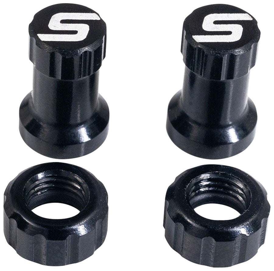 Stan's Tubeless Valve Stem Cap Color Kit - Black, Pair