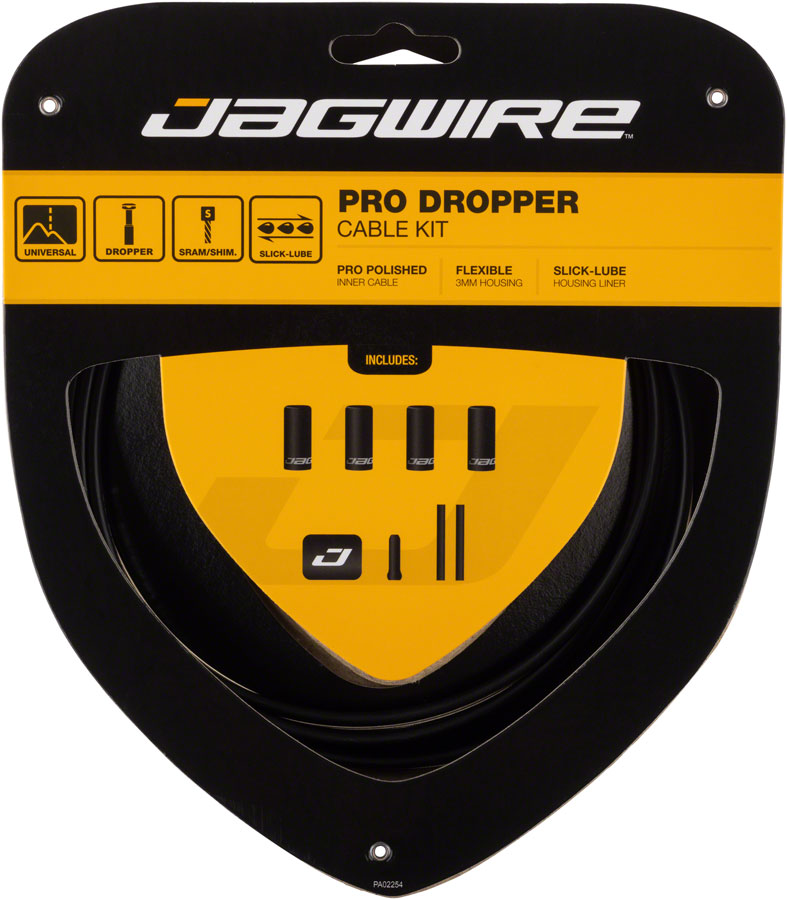 Jagwire Pro Dropper Cable Kit with 3mm Housing and Polished Cables, Black Free Shipping Visit