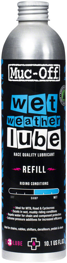 Muc-Off Bio Wet Bike Chain Lube - 300ml, Aluminum Refill Bottle Low Pice