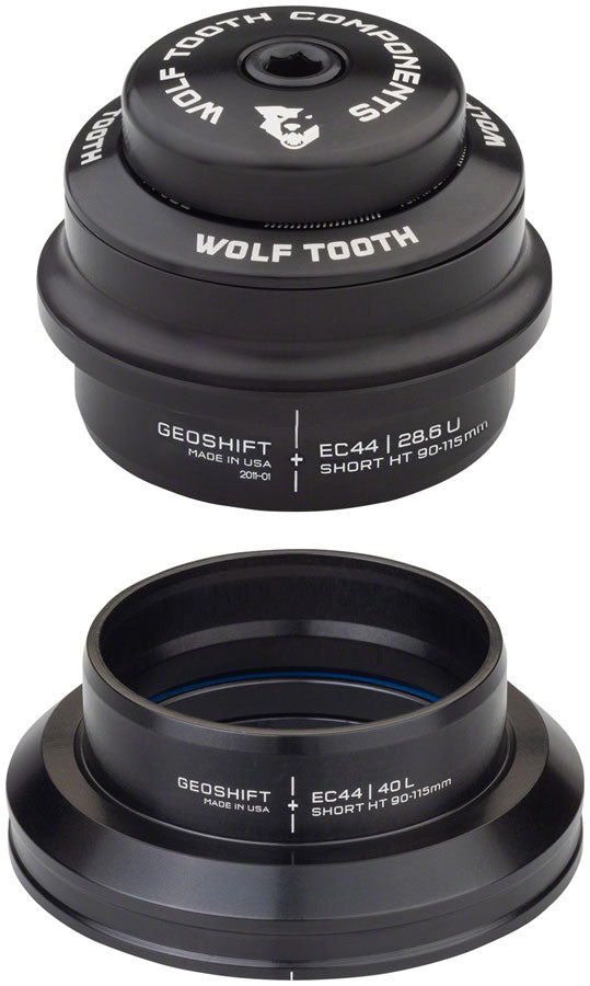 Wolf Tooth GeoShift Performance Angle Headset - 1 Deg, Short, EC44/EC44, Black New Arrival Cheap Pice