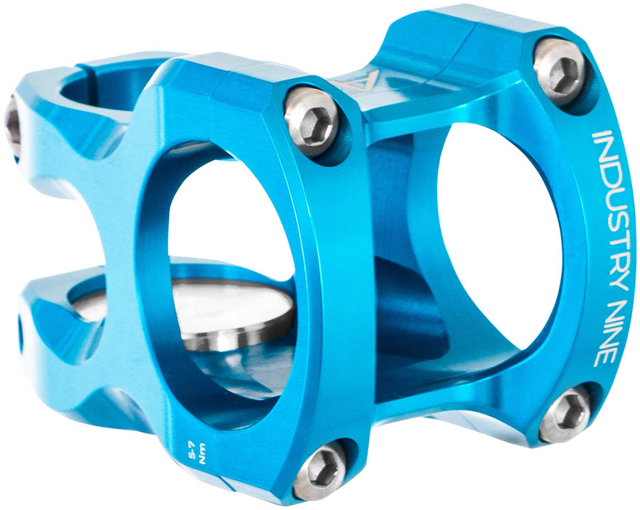 Industry Nine A318 Stem - 50mm, 31.8mm Clamp, +/-4.4, 1 1/8, Aluminum, Turquoise Clearance Cheap Real