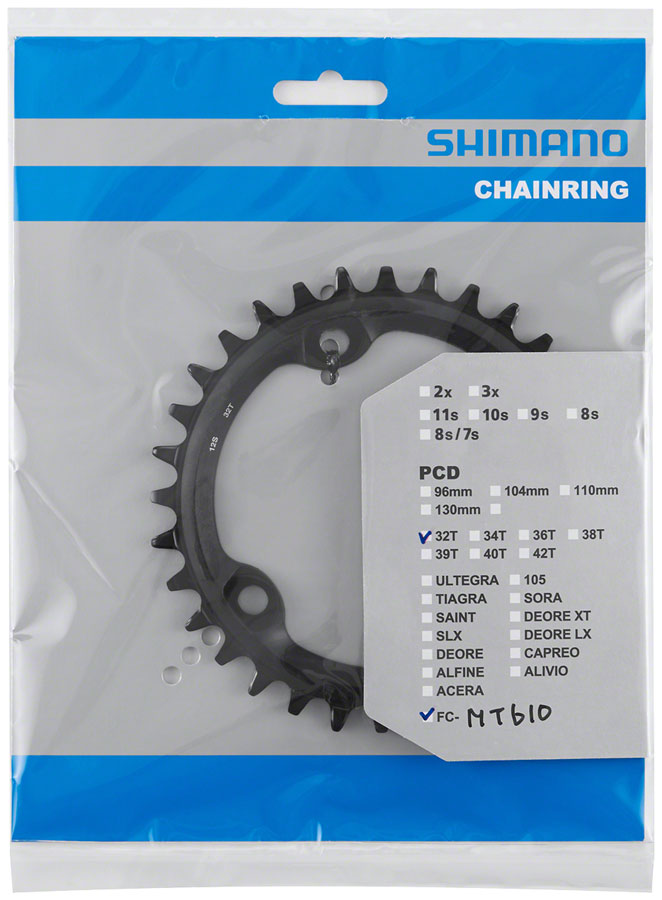 Shimano FC-MT610 Chainring - 32t, 12-Speed, Asymmetric 96 BCD, Black Sale Cheap Pices