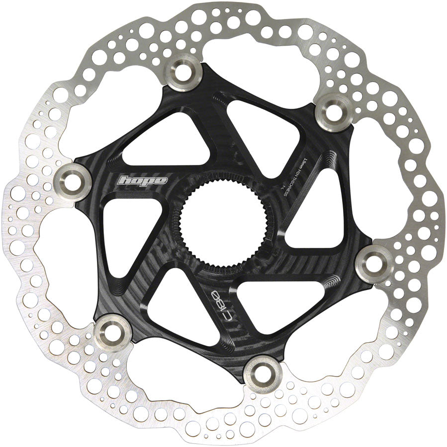 Hope MTB Floating Centre-Lock Disc Brake Rotor - 180mm, Center-Lock, Black With Paypal Sale Online