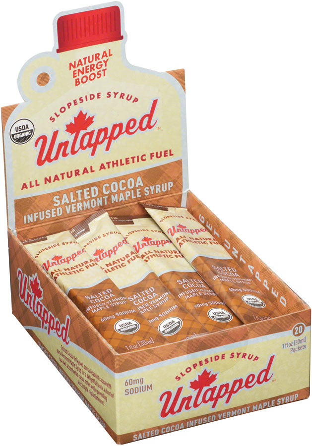 UnTapped Maple Syrup Energy Gel - Salted Cocoa, Box of 20 Outlet 100% Original