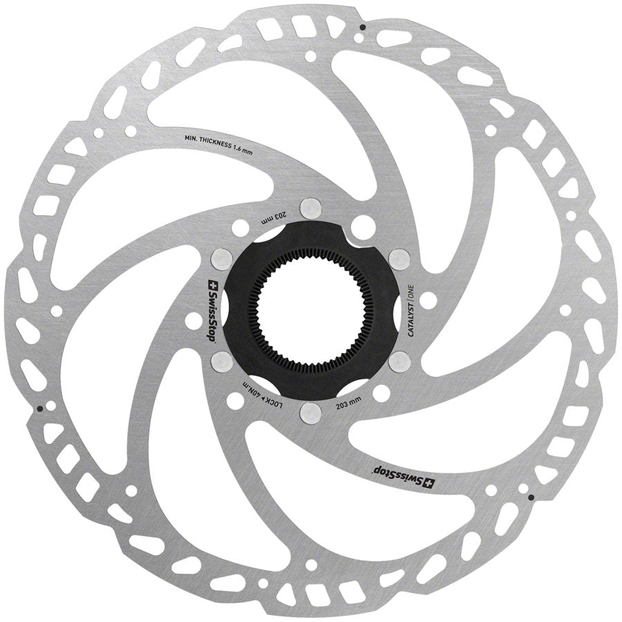 SwissStop Catalyst One Disc Rotor - 203mm, CenterLock, Silver Cheap View