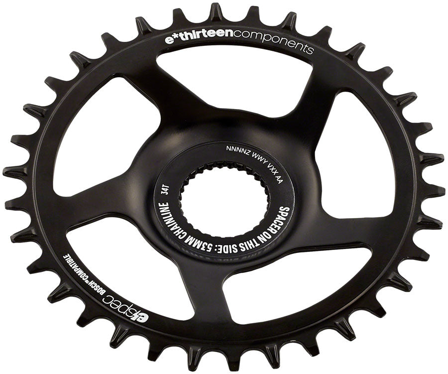 e*thirteen e*spec Steel Direct Mount Chainring - 34T, Bosch CX Gen4, CL 53/55 via Spacer, Black Brand New Unisex Cheap Online