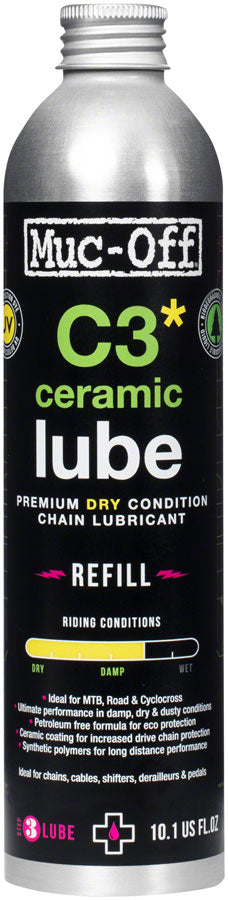 Muc-Off C3 Dry Ceramic Bike Chain Lube - 300ml, Aluminum Refill Bottle Where To Buy Cheap Real