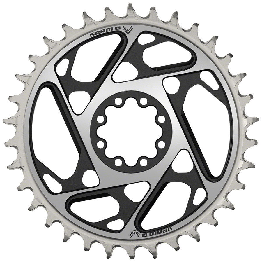 SRAM XX SL Eagle T-Type Direct Mount Chainring - 34t, 12-Speed, 8-Bolt Direct Mount, 0mm Offset, Aluminum, Black/Silver, Fake Cheap Online
